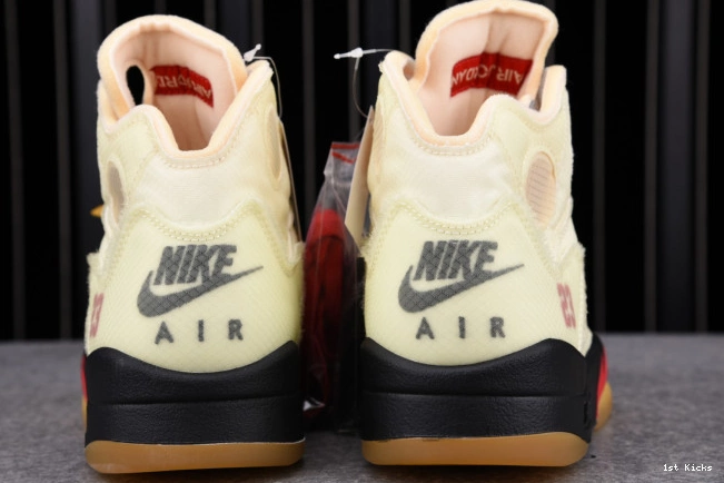 Jordan OFF-WHITE 5 DH8565-100 Sail Retro 0815